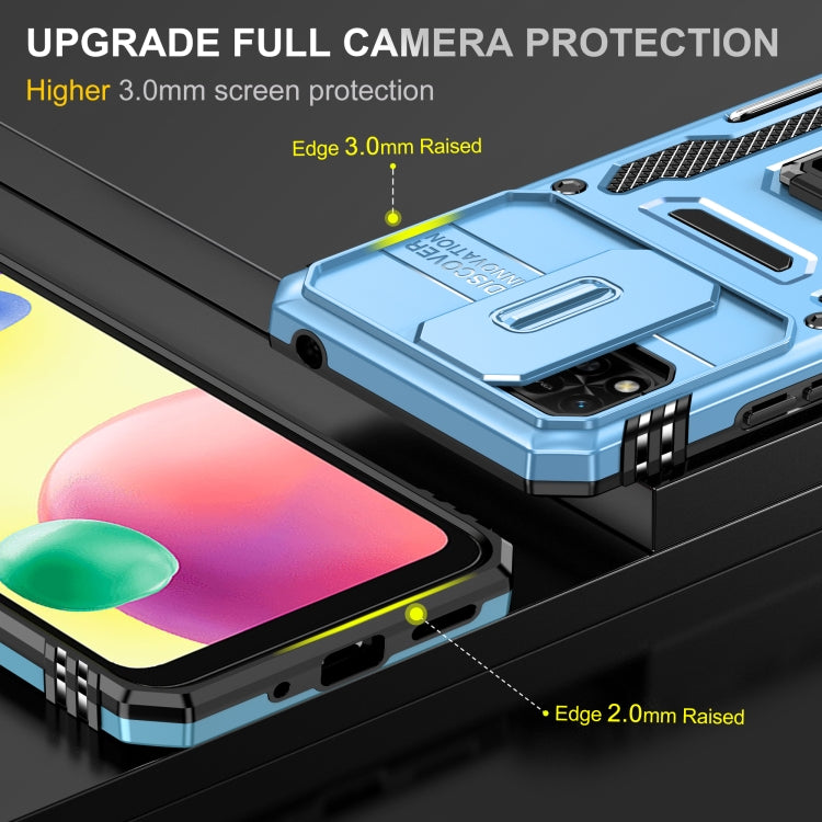 For Xiaomi Redmi 10C Armor PC + TPU Camera Shield Phone Case