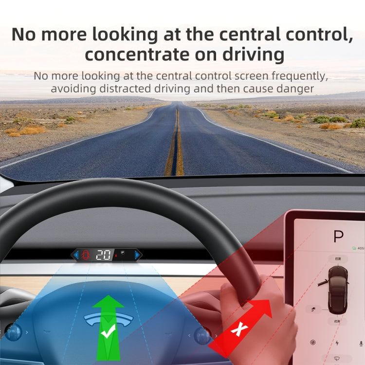 T5 For Tesla Model Y / 3 2019- Car 3 inch HUD Head-up Display