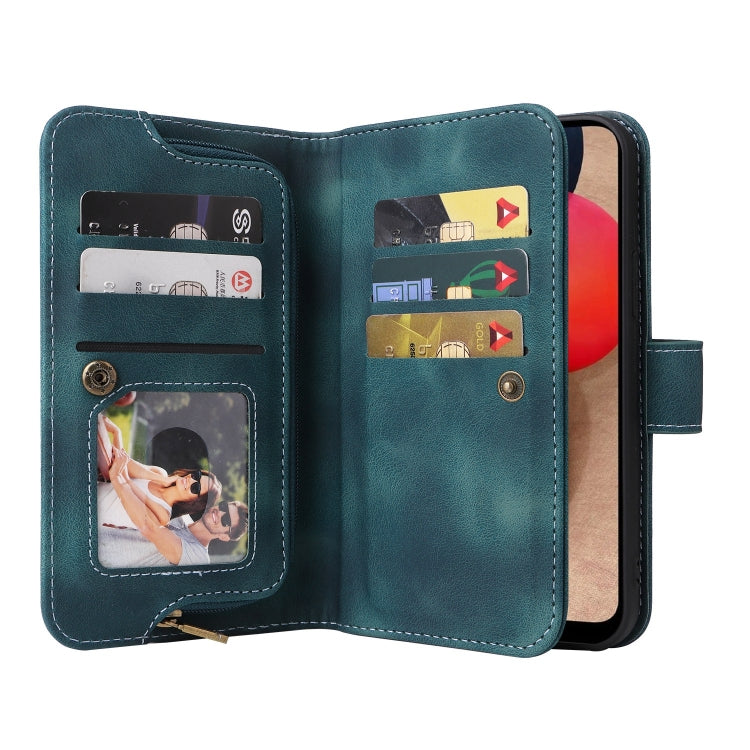 For Samsung Galaxy A02s EU Version Multifunctional Card Slot Zipper Wallet Leather Phone Case
