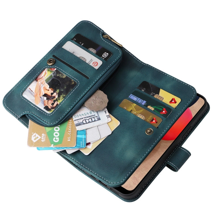 For Samsung Galaxy A02s EU Version Multifunctional Card Slot Zipper Wallet Leather Phone Case