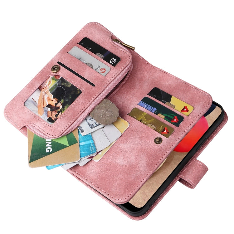 For Samsung Galaxy A02s EU Version Multifunctional Card Slot Zipper Wallet Leather Phone Case