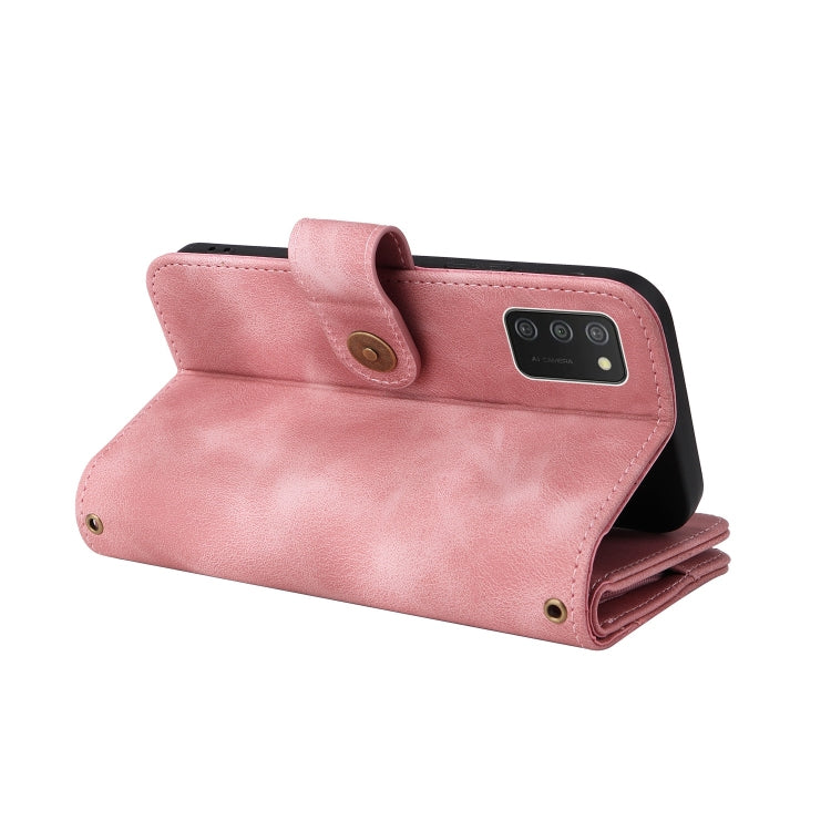For Samsung Galaxy A02s EU Version Multifunctional Card Slot Zipper Wallet Leather Phone Case