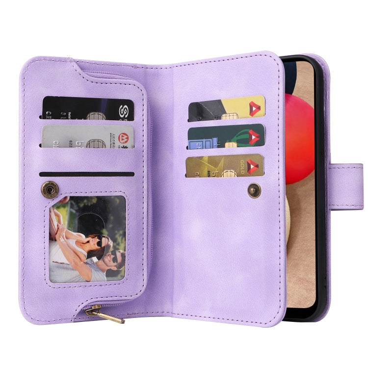 For Samsung Galaxy A02s EU Version Multifunctional Card Slot Zipper Wallet Leather Phone Case