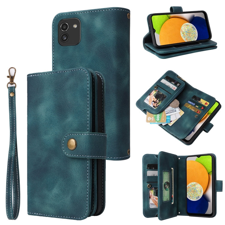 For Samsung Galaxy A03 EU Version Multifunctional Card Slot Zipper Wallet Leather Phone Case