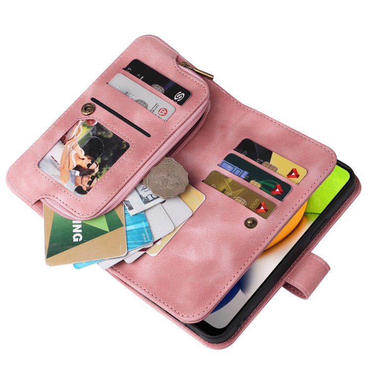 For Samsung Galaxy A03 EU Version Multifunctional Card Slot Zipper Wallet Leather Phone Case