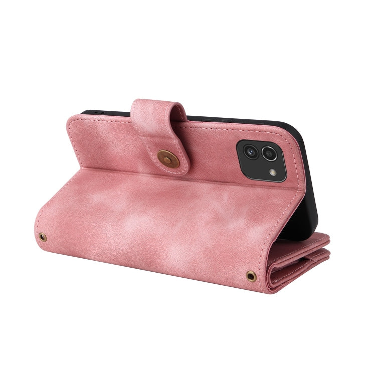 For Samsung Galaxy A03 EU Version Multifunctional Card Slot Zipper Wallet Leather Phone Case