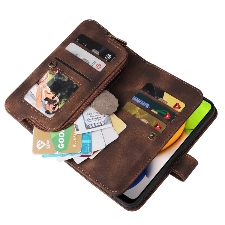 For Samsung Galaxy A03 EU Version Multifunctional Card Slot Zipper Wallet Leather Phone Case