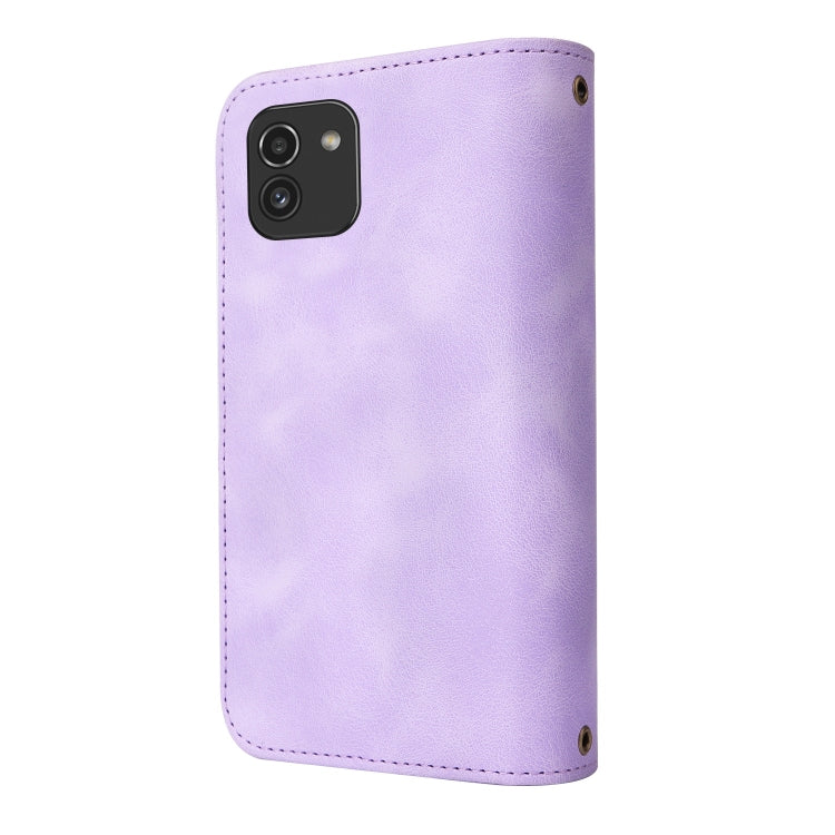 For Samsung Galaxy A03 EU Version Multifunctional Card Slot Zipper Wallet Leather Phone Case