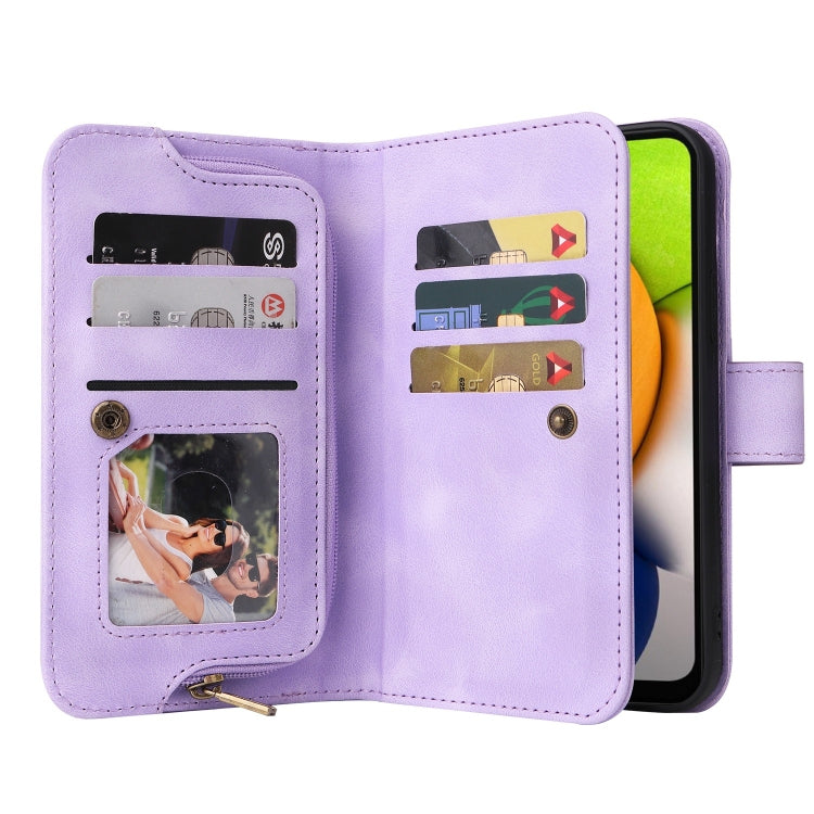 For Samsung Galaxy A03 EU Version Multifunctional Card Slot Zipper Wallet Leather Phone Case