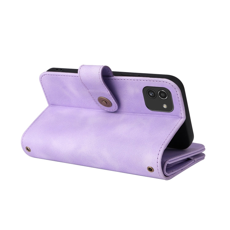 For Samsung Galaxy A03 EU Version Multifunctional Card Slot Zipper Wallet Leather Phone Case