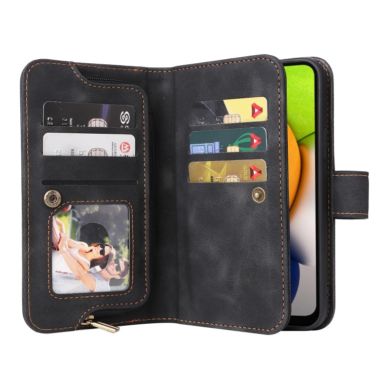 For Samsung Galaxy A03 EU Version Multifunctional Card Slot Zipper Wallet Leather Phone Case