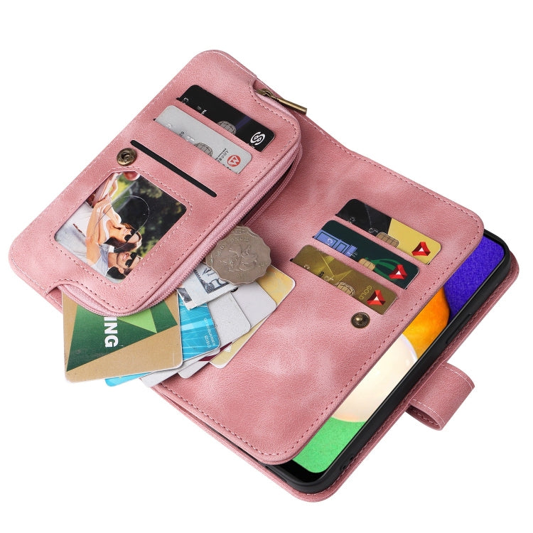 For Samsung Galaxy A03s EU Version Multifunctional Card Slot Zipper Wallet Leather Phone Case