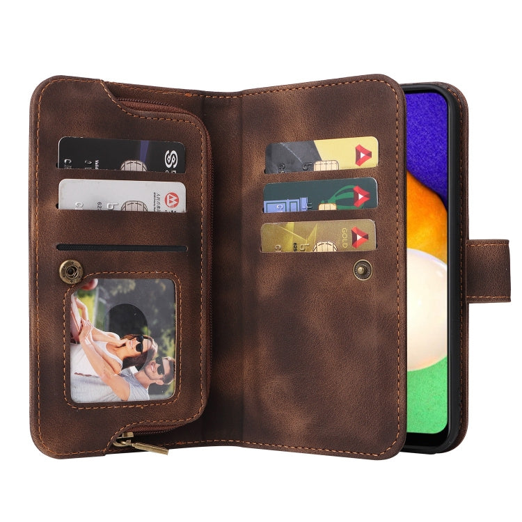 For Samsung Galaxy A03s EU Version Multifunctional Card Slot Zipper Wallet Leather Phone Case