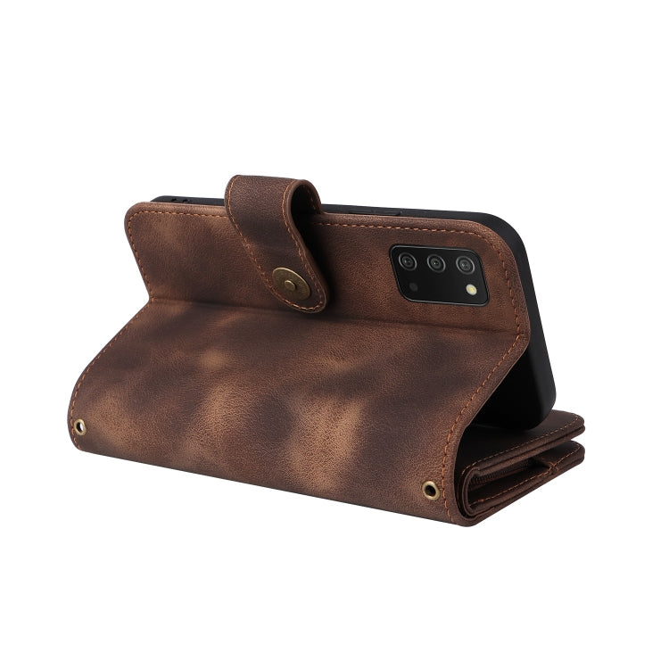 For Samsung Galaxy A03s EU Version Multifunctional Card Slot Zipper Wallet Leather Phone Case