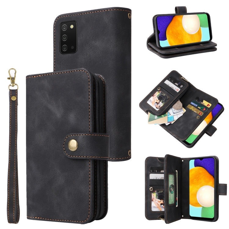 For Samsung Galaxy A03s EU Version Multifunctional Card Slot Zipper Wallet Leather Phone Case