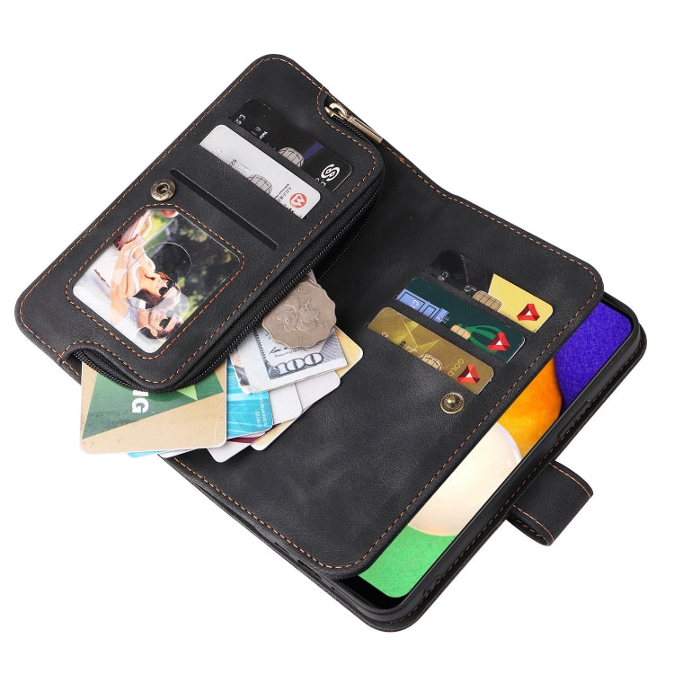 For Samsung Galaxy A03s EU Version Multifunctional Card Slot Zipper Wallet Leather Phone Case