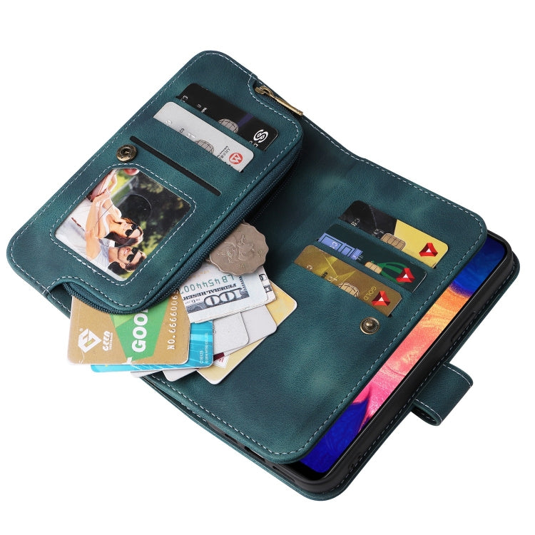 For Samsung Galaxy A10 Multifunctional Card Slot Zipper Wallet Leather Phone Case