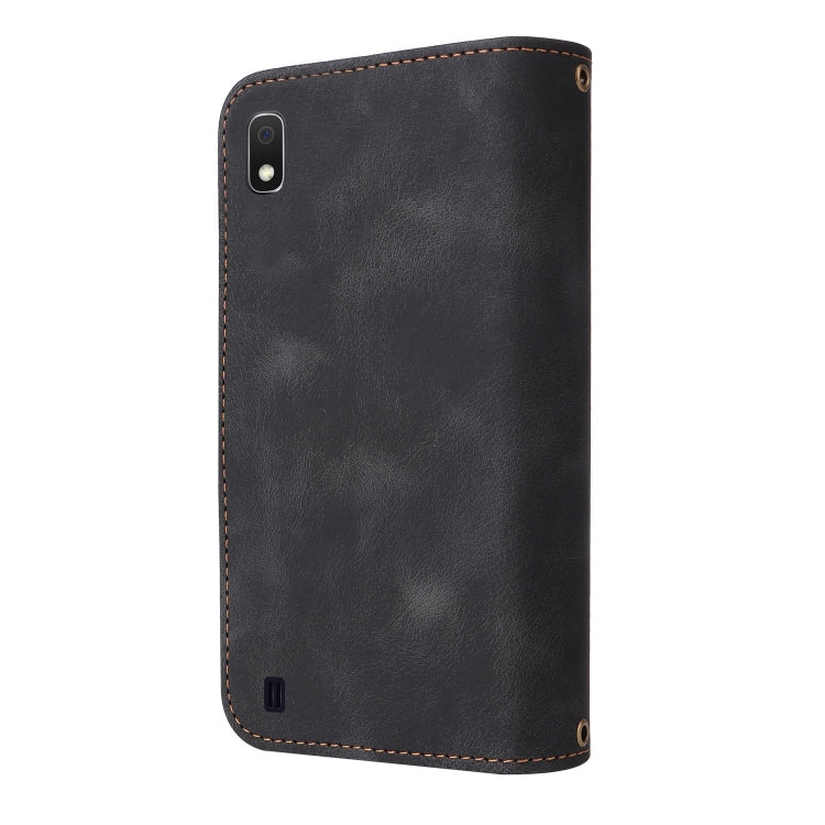 For Samsung Galaxy A10 Multifunctional Card Slot Zipper Wallet Leather Phone Case