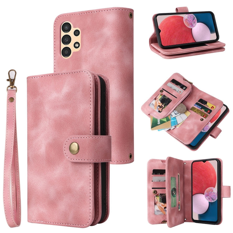 For Samsung Galaxy A13 5G / 4G Multifunctional Card Slot Zipper Wallet Leather Phone Case