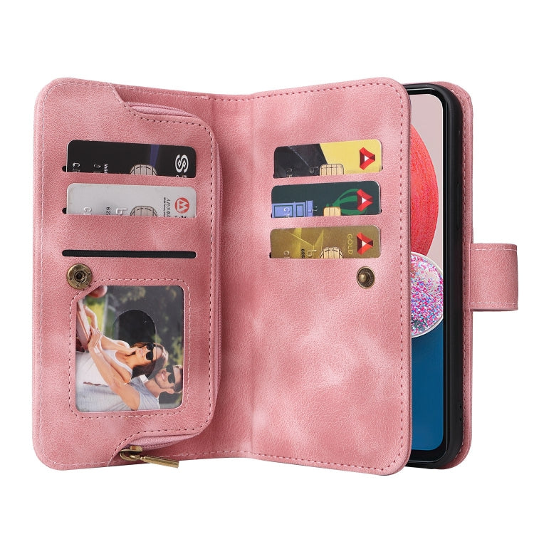 For Samsung Galaxy A13 5G / 4G Multifunctional Card Slot Zipper Wallet Leather Phone Case