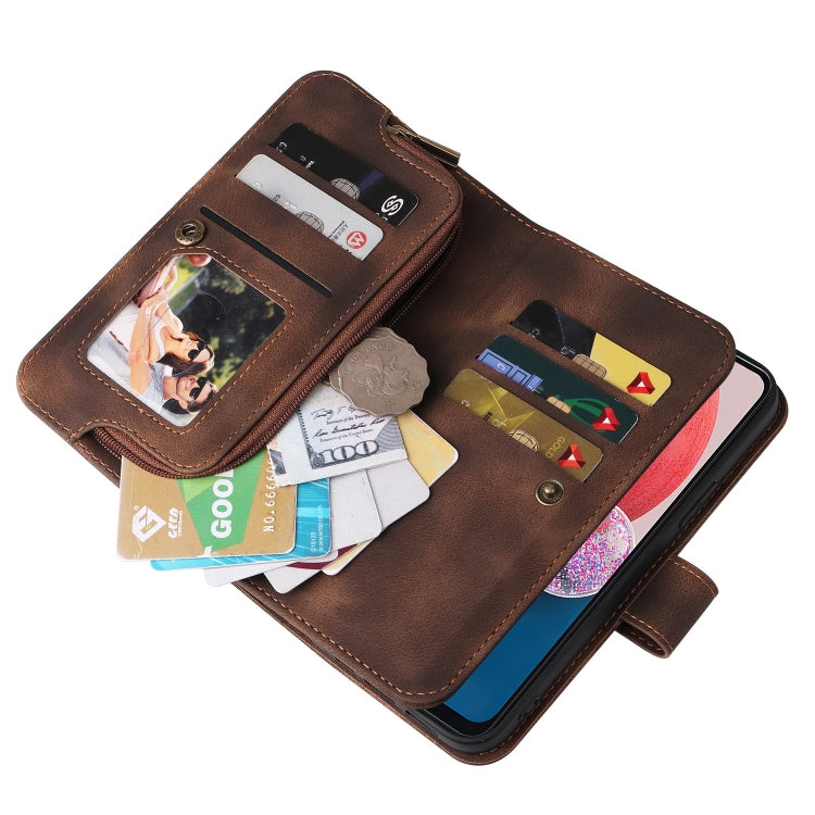 For Samsung Galaxy A13 5G / 4G Multifunctional Card Slot Zipper Wallet Leather Phone Case