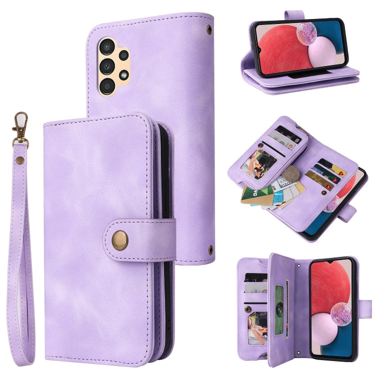 For Samsung Galaxy A13 5G / 4G Multifunctional Card Slot Zipper Wallet Leather Phone Case