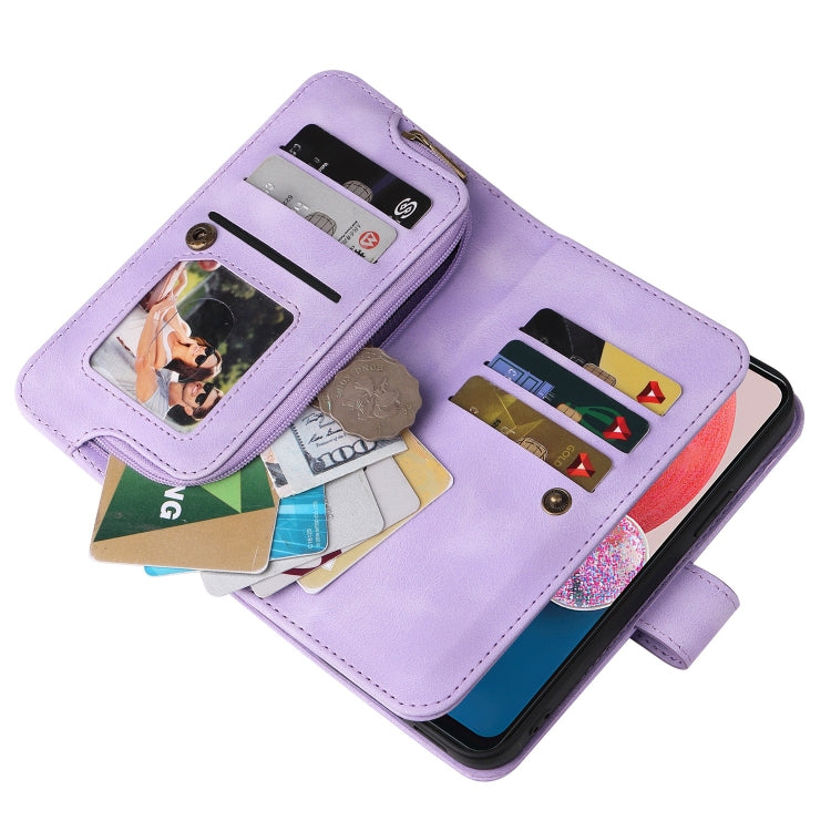 For Samsung Galaxy A13 5G / 4G Multifunctional Card Slot Zipper Wallet Leather Phone Case