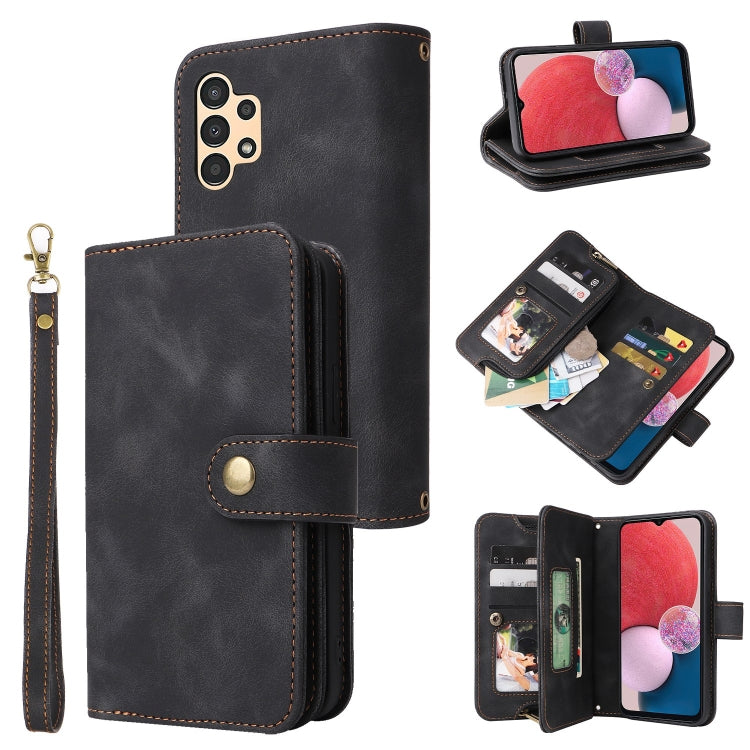 For Samsung Galaxy A13 5G / 4G Multifunctional Card Slot Zipper Wallet Leather Phone Case