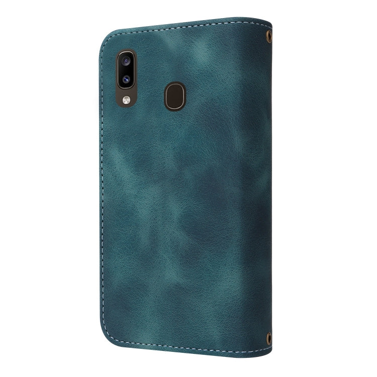 For Samsung Galaxy A20 / A30 Multifunctional Card Slot Zipper Wallet Leather Phone Case