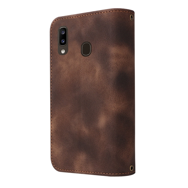 For Samsung Galaxy A20 / A30 Multifunctional Card Slot Zipper Wallet Leather Phone Case