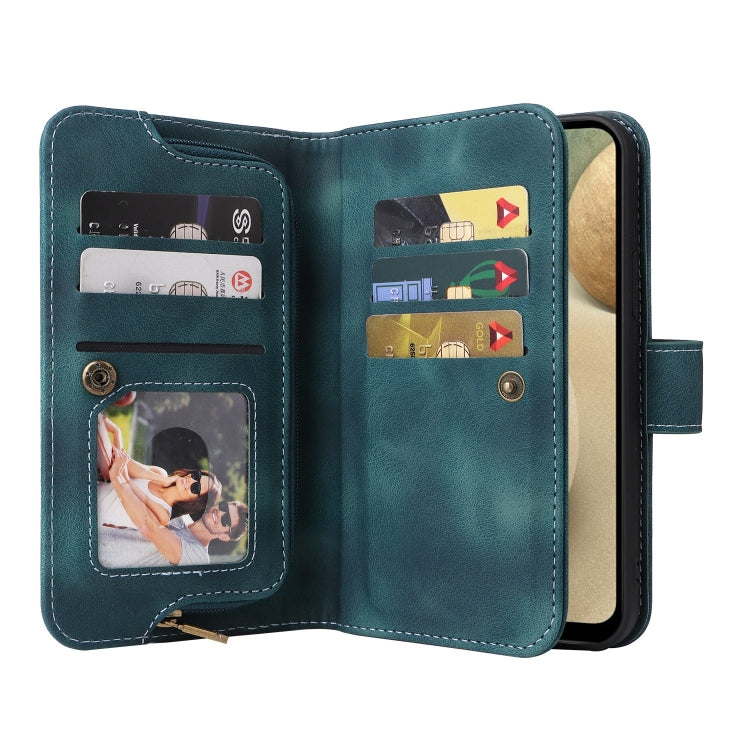 For Samsung Galaxy A22 4G Multifunctional Card Slot Zipper Wallet Leather Phone Case