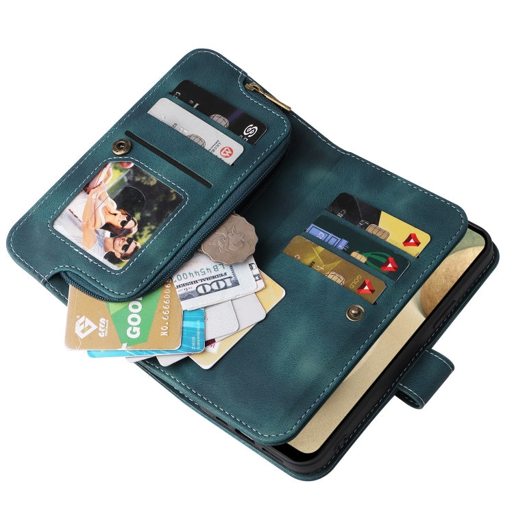 For Samsung Galaxy A22 4G Multifunctional Card Slot Zipper Wallet Leather Phone Case
