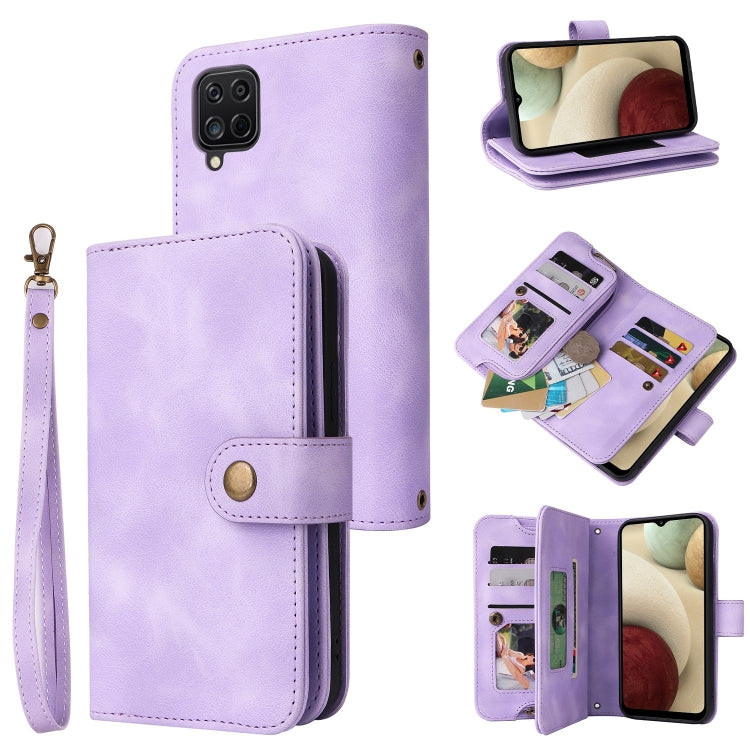 For Samsung Galaxy A22 4G Multifunctional Card Slot Zipper Wallet Leather Phone Case