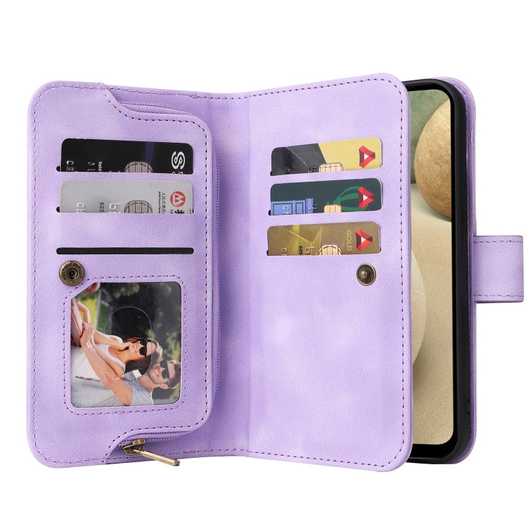 For Samsung Galaxy A22 4G Multifunctional Card Slot Zipper Wallet Leather Phone Case