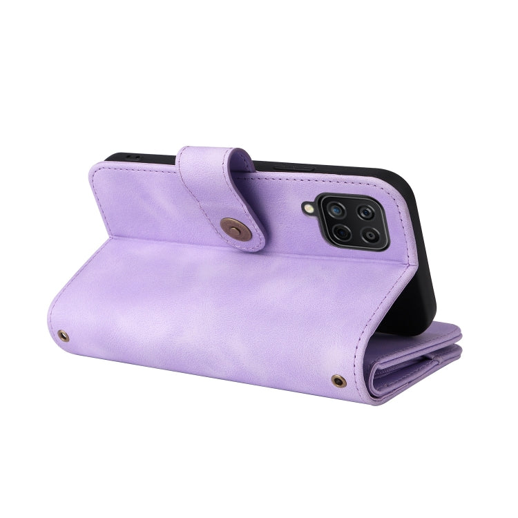 For Samsung Galaxy A22 4G Multifunctional Card Slot Zipper Wallet Leather Phone Case