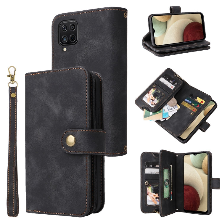 For Samsung Galaxy A22 4G Multifunctional Card Slot Zipper Wallet Leather Phone Case