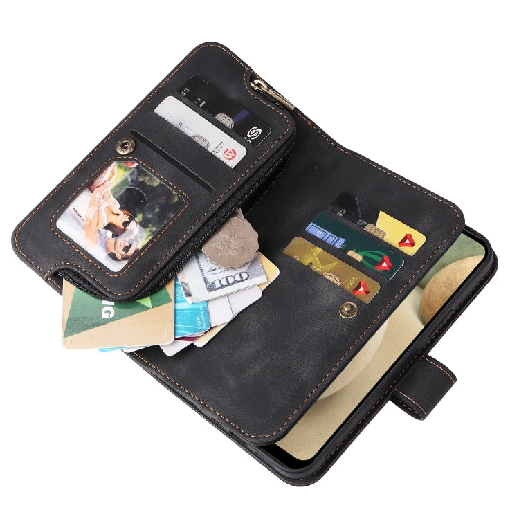 For Samsung Galaxy A22 4G Multifunctional Card Slot Zipper Wallet Leather Phone Case