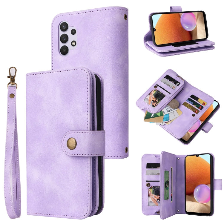 For Samsung Galaxy A32 4G Multifunctional Card Slot Zipper Wallet Leather Phone Case