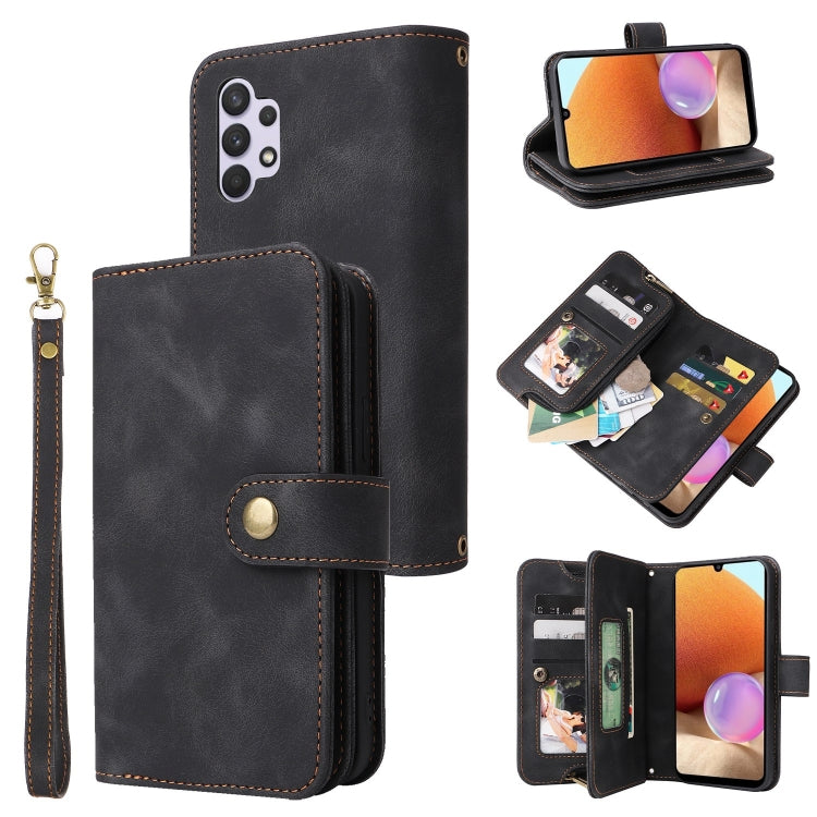 For Samsung Galaxy A32 4G Multifunctional Card Slot Zipper Wallet Leather Phone Case