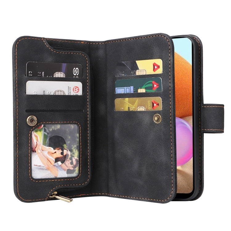 For Samsung Galaxy A32 4G Multifunctional Card Slot Zipper Wallet Leather Phone Case