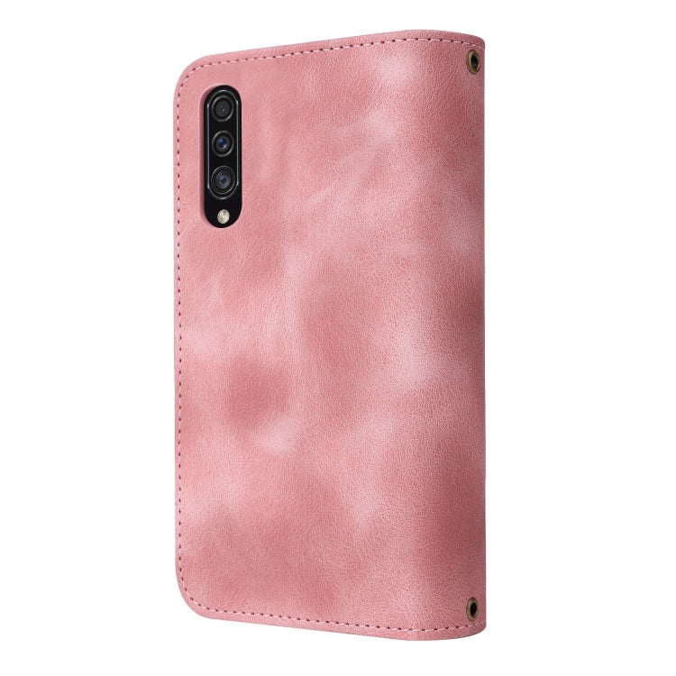 For Samsung Galaxy A50 Multifunctional Card Slot Zipper Wallet Leather Phone Case