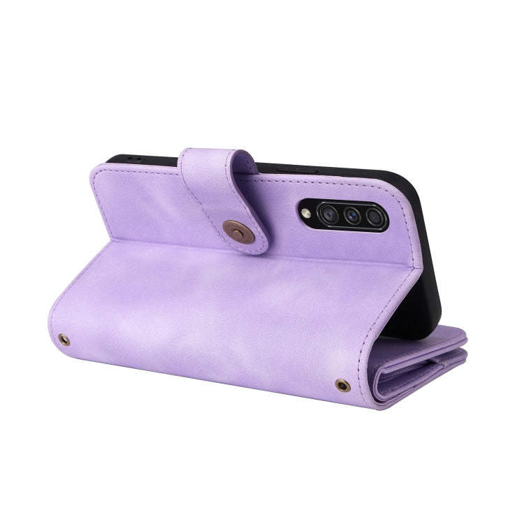 For Samsung Galaxy A50 Multifunctional Card Slot Zipper Wallet Leather Phone Case