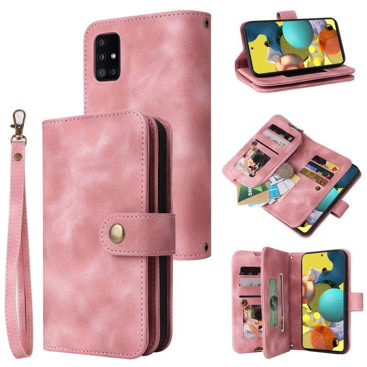 For Samsung Galaxy A51 4G Multifunctional Card Slot Zipper Wallet Leather Phone Case