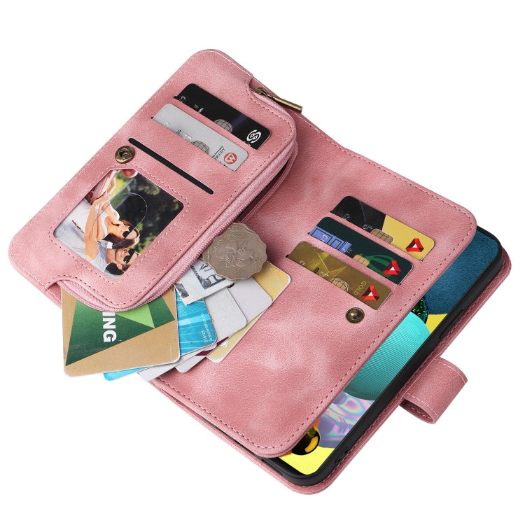 For Samsung Galaxy A51 4G Multifunctional Card Slot Zipper Wallet Leather Phone Case