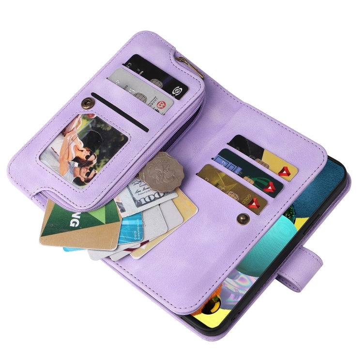 For Samsung Galaxy A51 4G Multifunctional Card Slot Zipper Wallet Leather Phone Case