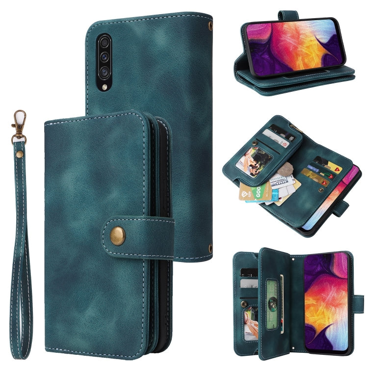 For Samsung Galaxy A70 Multifunctional Card Slot Zipper Wallet Leather Phone Case