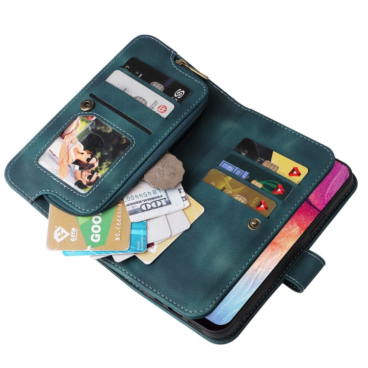 For Samsung Galaxy A70 Multifunctional Card Slot Zipper Wallet Leather Phone Case