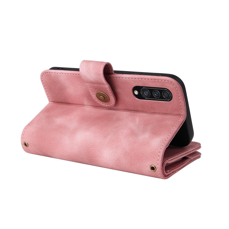 For Samsung Galaxy A70 Multifunctional Card Slot Zipper Wallet Leather Phone Case