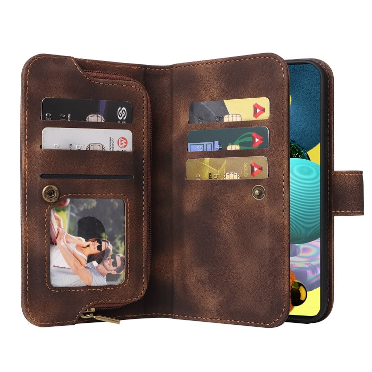 For Samsung Galaxy A71 4G Multifunctional Card Slot Zipper Wallet Leather Phone Case
