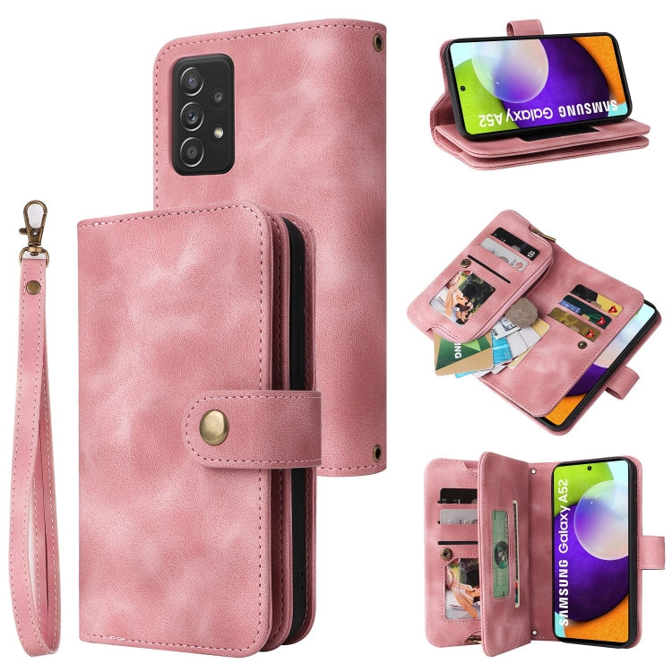 For Samsung Galaxy A72 5G / 4G Multifunctional Card Slot Zipper Wallet Leather Phone Case